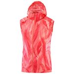 Salomon Women's Polyester Red Agile Wind Vest