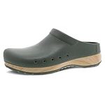 Dansko Kane Slip-On Mule Clog for Women Lightweight Cushioned Comfort and Removable EVA Footbed with Arch Support Easy Clean Uppers, Olive, 8.5-9