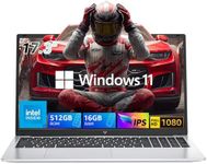 2025 Newest17.3 Inch Laptop, Laptop Computer with N97 Processor(Up to 3.6GHz), HD Display, Notebook Computer 16GB RAM 512GB SSD Work Laptop Windows 11 Laptop, HDMI, WiFi, Bluetooth, Type-C, Webcam