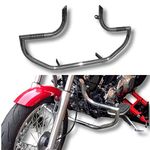 BM UK | XVS650 | Motorcycle Stainless steel Highway Engine Crash Bar Protector Engine Safety Guard with built-in foot rest pegs - XVS 650 Drag Star (V-Star) Classic & Custom