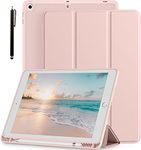 ProElite Smart Case for iPad 10.2 inch 2021 9th/8th/7th Gen [Auto Sleep/Wake Cover] [Pencil Holder] [Soft Flexible Case] Recoil Series - Pink with Stylus Pen