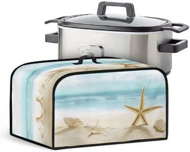 KUIFORTI Beach Starfish Slow Cooker Cover Compatible with Crock Pot 6-8 qt Crock Pot Cover with Handle and Pocket Appliance Cover Anti-Static Anti-Stain Insulated Protector