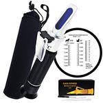 Handheld Clinical Refractometer with ATC Tri Scale Serum Protien, Urine Specific Gravity, RI Measure 1.333~1.360 RI for Veterinary Dog Cat and Pet Owner