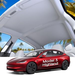 Farmogo for Tesla Model 3 Sunshade Roof [Never Sag, Nano Ice-Crystal Coatings] 2025 Upgrade Heat Insulation Glass Roof Sun Shade for Tesla Model 3 2024-2025 Interior Accessories Gray