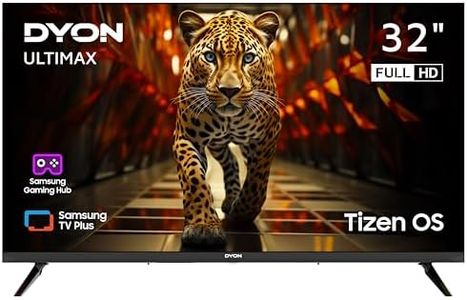 DYON ULTIMAX 32F-TI - 32 Zoll (80 cm) Fernseher (1080p, Full-HD Smart TV, Tizen OS, Triple Tuner (DVB-C/-S2/-T2), Samsung Smart & Gaming Hub, Prime Video, Netflix, Disney+) [2025]