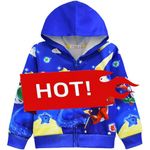 DYWPYCLQ Kids Boys' Hoodie Fashion Sweater Game Cartoon Girls' Jacket Long Sleeve Zipper Coat Casual Wear Clothes 5-13years (as1, Age, 7_Years, 8_Years, Style 1, 7-8Years)