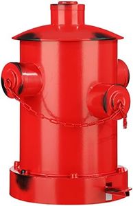 Hoolerry Fire Hydrant Trash Can Retro Creative Garbage Can with Inner Bucket Large Capacity Wrought Iron Pedal Trash Can Indoor Outdoor Waste Bins for Park Garden Kitchen Garbage (Red, Small)