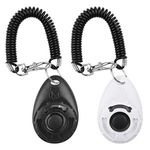 Diyife Dog Clicker, [ 2 PCS, Multi-Color] Training Clicker with Wrist Strap for Dog Cat Horse