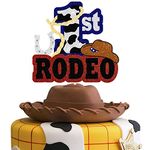 cowboy 1st Rodeo Cake Topper cowboy theme Dallas Little cowboy Happy Birthday Party Decoration Wild West Baby Shower boy Party Decorations