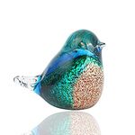 BONAKULA Glass Bird Figurine Handmade Blown Art Sculpture Animal Statue Collectible Desk Decoration Ornaments (1#)