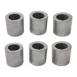 Johnson Tools 50X50mm Graphite Crucible For Casting, Melting, Refining Gold, Silver, Copper, Aluminium, Brass, Led, Scrap, Jewellery (Pack of 6 pcs)