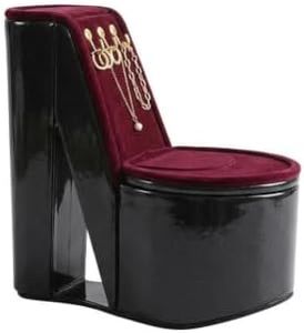 Sornyix 9 Inch Tall High Heel Shoe Jewelry Display Organizer, Purple Velvet