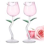 INFTYLE Rose Wine Glasses Set of 2 