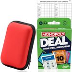 Monopoly Deal Card Game & Travel Case + 4 Scorecards | Card Games for Adults, Travel Games for Kids, Board Games – Hasbro Card Games for Families