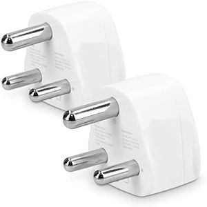 kwmobile 2X Adaptateur Afrique du Sud - Type M - Adaptateur Compact - Compatible Prise Népal Inde Mozambique Botswana - Design Blanc