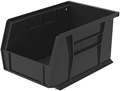 Akro-Mils 30237 AkroBins Plastic Hanging Stackable Storage Organizer Bin, 9-Inch x 6-Inch x 5-Inch, Black, 12-Pack