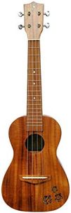All Solid Koa Acacia Tenor 26inch With 3-Abalone Shell Hawaii Style Turtle Hand Craft Ukulele, Free Gig Bag/Box and Shipping