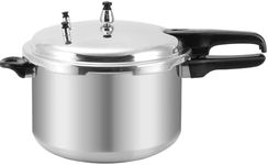 BreeRainz 12 Quart Pressure Cooker, Aluminum Pressure Canner w/Cooking Rack for Steaming,Canning and Stewing, Silver
