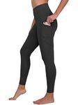 90 Degree by Reflex PW74542 Womens Performance Activewear Power Flex Yoga Pants Black Leggings - black - Large