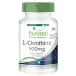 Fairvital | L-ornithine 500mg - Vegan - HIGH Dosage - 120 Capsules - Amino Acid