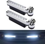 BITTZOOT 2 Pcs LED Wind Powered Vehicle Lights, Car Lamp No Need External Power Supply, Waterproof Car Wind Energy Daytime Light, Auto LED Daytime Running Lights for General Purpose Vehicle (White)