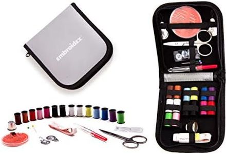 Embroidex Sewing Kit for Home, Travel & Emergencies - Filled with Quality Notions Scissor & Thread - Great Gift