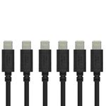 RND Apple Certified Lightning USB 6ft Cable (6-Pack) for iPhone (XS, XS Max, XR, X, 8, 8 Plus, 7, 7 Plus, 6, 6 Plus, 6S, 6S Plus) iPad (Pro, Air, Mini) and iPod (6 feet/Black)