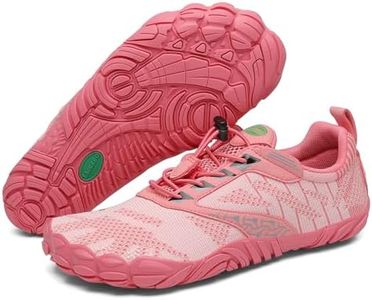 SAGUARO Femme Homme Barefoot Shoes Chaussures Minimaliste Barefoot Chaussures Pieds Nus Antidérapantes pour Gym Training Fitness Randonnée Rose Clair,GR.40