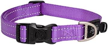 Rogz Classic Reflective Dog Collar Purple Large