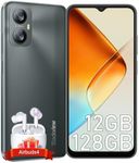 Blackview Mobile Phones, A52Pro 12GB+128GB/1TB, Android 13 Smartphone, 5180mAh, Octa-Core, 6.52” HD+ 90Hz Display, 13MP+5MP, 4G Dual Sim Free, Fingerprint/Face Unlock,Latest Android Phones - Black