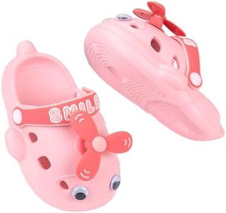 Charrosrt Siez 10 Little Kid Sandals Toddler Girl Boy Water Clogs Shoes Pink Closed Toe Slip on Garden Shoes Wide Toe Box Cute Non-Slip Lightweight Summer Indoor Outdoor Beach Sandals Slipper Slide.