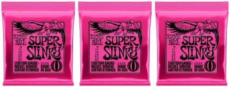 Ernie Ball, Super Slinky Electric Guitar Strings 9-42 (Pack of 3 Sets) (2223x3)