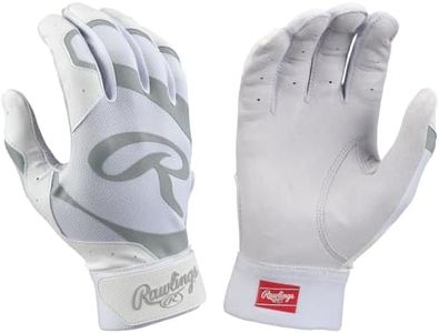 Rawlings | 5150 II Baseball Batting Gloves | White/White | Adult X-Large