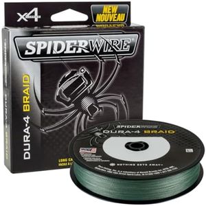 SpiderWire Dura 4, Fishing Line, Superline, , Predator Fishing, Pike, Perch, Zander, Trout, Unisex, Moss Green, 0.17mm | 15kg | 33lb | 300yd