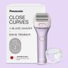 Panasonic Electric Shaver for Women, Cordless 4-Blade Shaver, Bikini Attachment, Pop-Up Trimmer, Wet-Dry Operation, Electric Razors for Women - ES-AWL8AV (Purple)