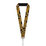 Buckle-Down Women's Scooby Doo Stacked Close-up Black - 1 Inch Lanyard Key Chain, Multicolor, One Size UK