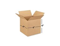 Box Brother 3 Ply Brown Corrugated Packing Box Size: 4X4X4 Length 4 Inch Width 4 Inch Height 4 Inch Shipping Box Courier Box (Pack Of 100)