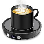 Mug Warmer Coffee Warmer for Desk with 3Temperature Control 130 ℉/150 ℉/176 ℉,2-12Hrs Auto Shut Off, Coffee Mug Warmer for Beverage, Tea, Ideal for Office and Home(Black)