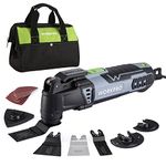 WORKPRO Oscillating Multi-Tool Kit, 3.0 Amp Corded Quick-Lock Replaceable Oscillating Saw with 7 Variable Speed, 3° Oscillation Angle Oscillating Tool, 17pcs Saw Accessories and Carrying Bag