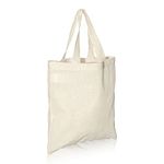 IMFAA Pack 25 Small (30x30) Cm 100% Cotton Canvas Reusable Tote Shopping/Kids Party Bags for Printing and Painting in Natural-Colour (Natural, 25)