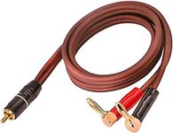 XMSJSIY Banana Plug to RCA Speaker Cable,Speaker Wire RCA Male to Banana Plugs(2banana) 4N OFC HiFi Speaker Wire for Subwoofer Loudspeaker - 2m