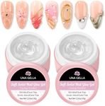 UNA GELLA Solid Builder Nail Gel 35ml 2pcs/70ml Large Capacity 3D Nail Sculpting Gel U V/LED Needed Nail Glue for Acrylic Nails Rhinestones Gel Molding Hard Gel for Nails for Nail Extension Salon DIY