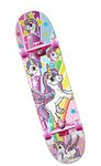 OZBOZZ SV14480 Unicorn Skateboard 17X5 INCH, Pink, 17 x 5 inch