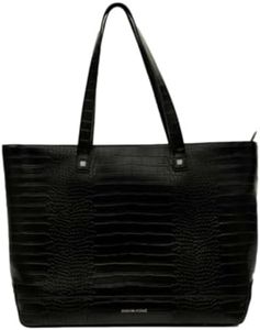Modern Picnic Vegan Leather Tote Bag for Women, Easily Wipeable, Removable Insulated Pouch For Your Lunch or Snacks, Travel Tote with Luggage Sleeve for Office/Outdoor As Seen on Shark Tank