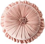 Round Pillow Cushion 14 Inch Velvet