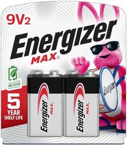 Energizer MAX 9V Batteries (2 Pack), 9 Volt Alkaline Batteries - Packaging May Vary