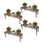 IRON LANDS Heavy High Step with Protective Base Flower Pot Plant Stand 29 Inches Indoor Outdoor for Home Garden Balcony Living Room Decor (PACK of 4)