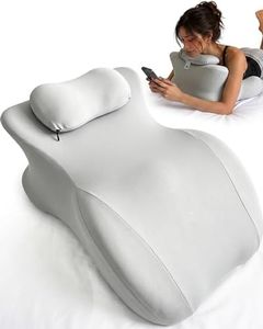 Wedge Pillow, Firm Foam, Couple Body Pillow for Reading & Relaxing (Grey)