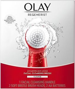 Olay Facial Cleansing Brush Regenerist, Face Exfoliator with 2 Brush Heads