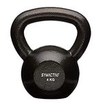 Amazon Brand - Symactive Solid Cast Iron Kettlebell for Gym Exercises, 4 Kg